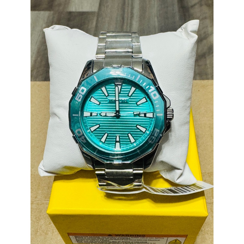 Invicta Pro Diver 69239 Teal Dial Stainless Steel Mens Watch New Boxed